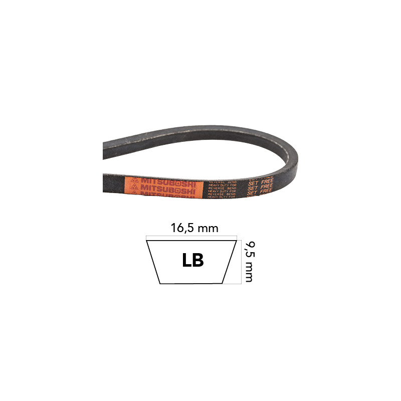 CINGHIA TRAPEZOIDALE LB28 16.5x9.5x735 mm