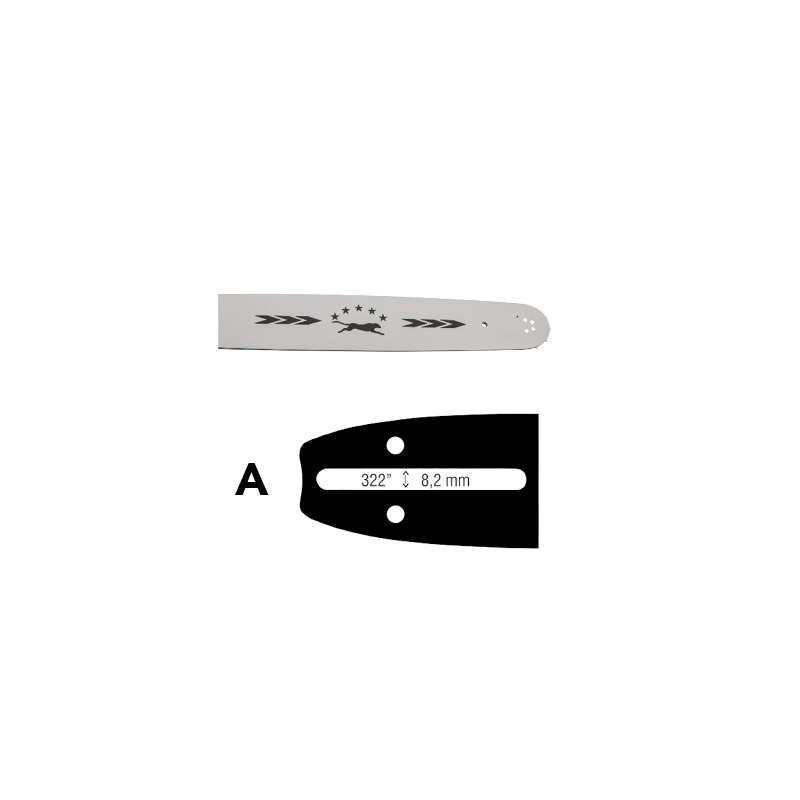 BARRA GUIDA 10"/25cm Passo 3/8" 1,3mm