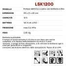 POMPA ELETTRICA CON BATTERIA A LITIO 12L 8AH