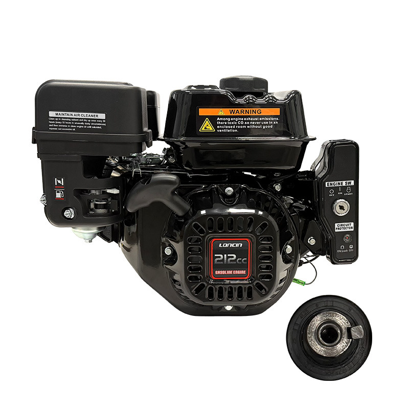 MOTORE LONCIN 212 CC  MONOCILINDRICO ALBERO ORIZZONTALE 19.05x61.6 OHV AVVIAMENTO A STRAPPO ED ELETTRICO
